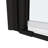 Universal Pivot Shower Door, Matted Black - 1/4" Tempered Clear Glass, 1 3/8" Adjustable, 36000 Times Function Test, Leakage, Simple Install Door In Open And Close Tests, Leak, Installation-124961256