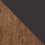 Table de chevet 2 tiroirs Mid-Century grise Rockefeller-951335393