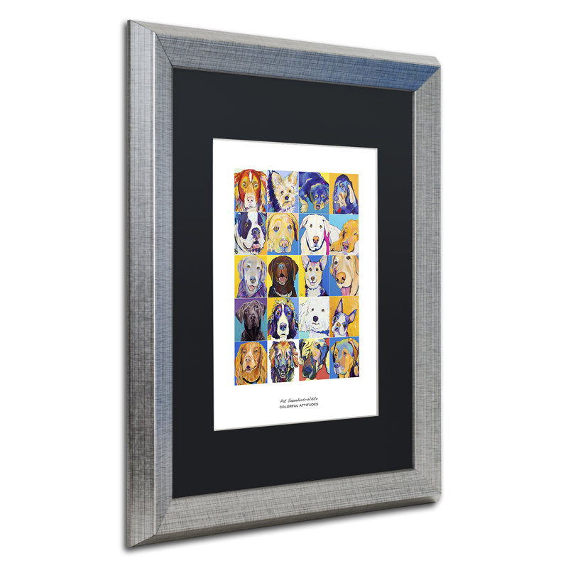 Modern & Contemporary, 20" H x 16" W x 0.5" D, Black, Silver Framed