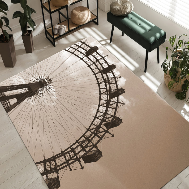 Floral Medallion Design With Pile Soft Printed Rug for Indoor Home Decor Enhancing Living Room and Bedroom Aesthetics