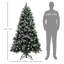 HOMCOM Artificial Pine Christmas Tree Branch Tips Steel Base Green-56004187