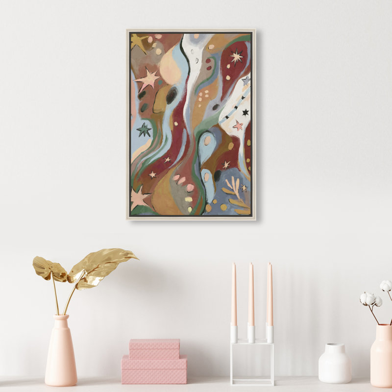Modern Folk II Print by Oliver Gal, 37"H x 25"W, Silver Floater Frame