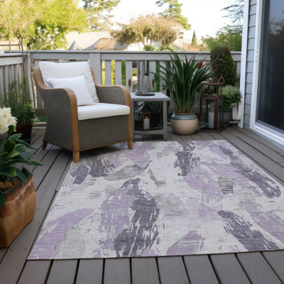 Tapis intérieur / extérieur mauve Motyfa