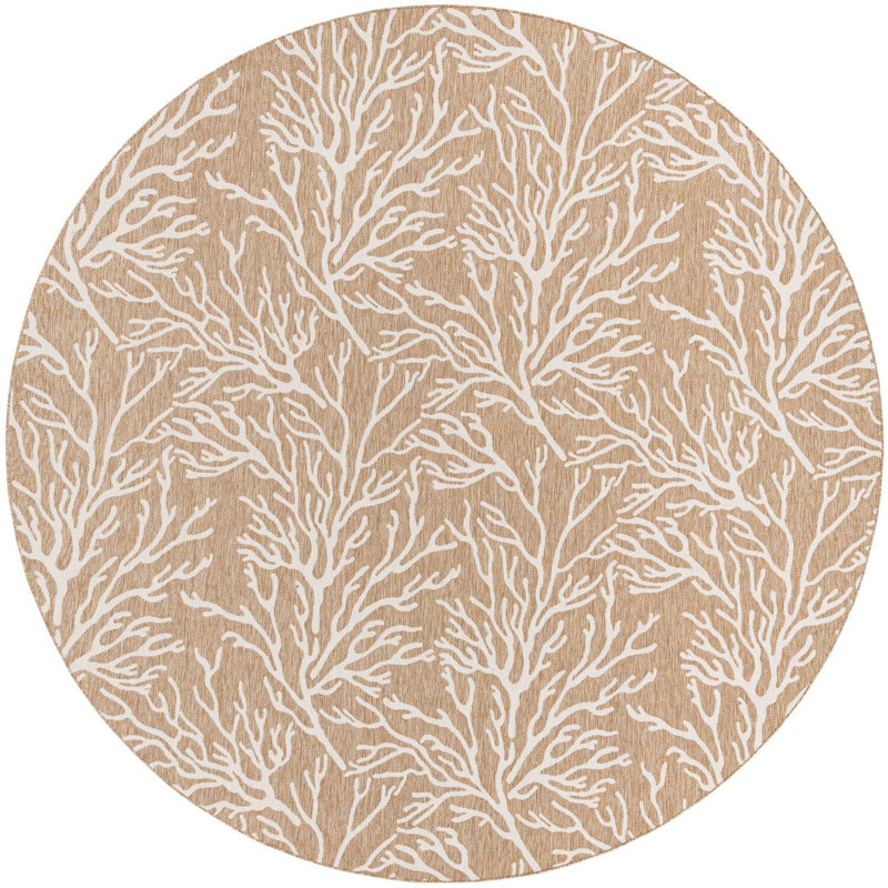 Tapis contemporain Azilynn, Rond 13 pi 1 po