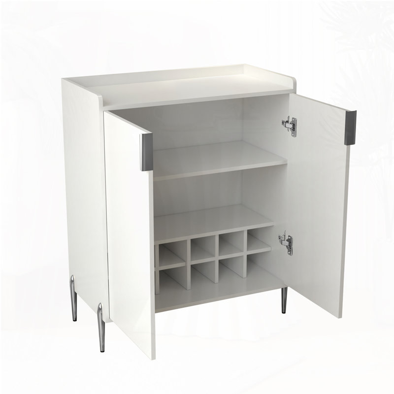 Armoire en bois 2 portes, Blanc, Noir