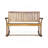 Patio Rocking Loveseat, 2 Person Outdoor Rocker Bench, Acacia Wood Patio Rocking Loveseat With Armrests, Slatted Seat & Backrest, Porch Rocking Bench For Backyard, Garden-1224427049