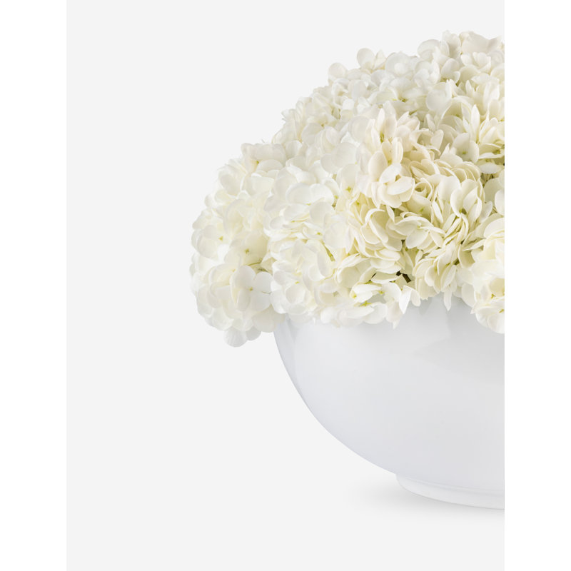 Lumi Large Realtouch Hydrangea Centerpiece, White