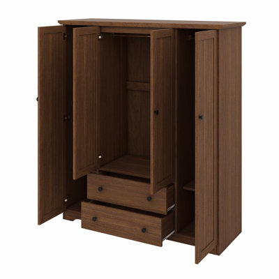4 Door Wardrobe Armoire Closet With 2 Drawers by East Urban Home