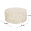 40 po Largeur et profondeur du velours beige, 17,6 po de hauteur, 39,19 lb beige avec housse, largeur, profondeur, hauteur