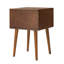 Table de chevet avec 2 tiroirs, petite table d'appoint avec rangement, noyer-2055842116