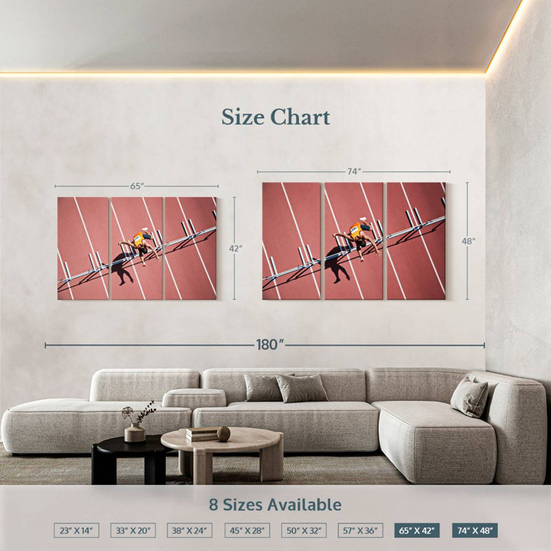 Sireci Jumping On Hurdle, 42" H x 65" W