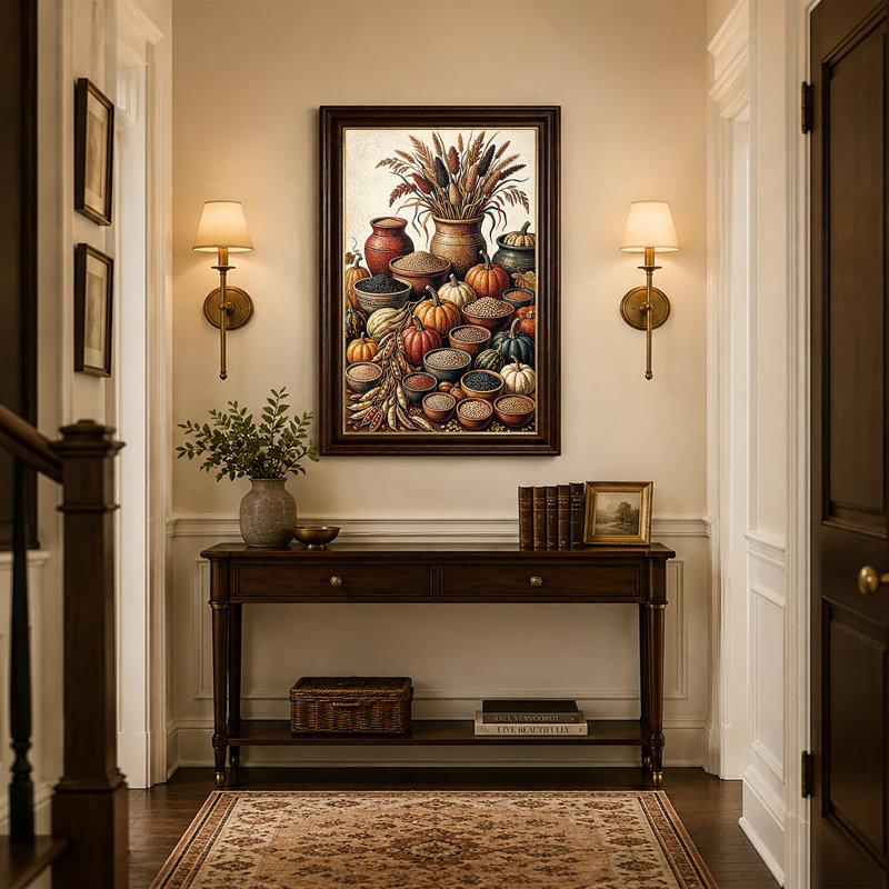 Art texturé sur toile citrouilles texturées, 18"H x 12"W