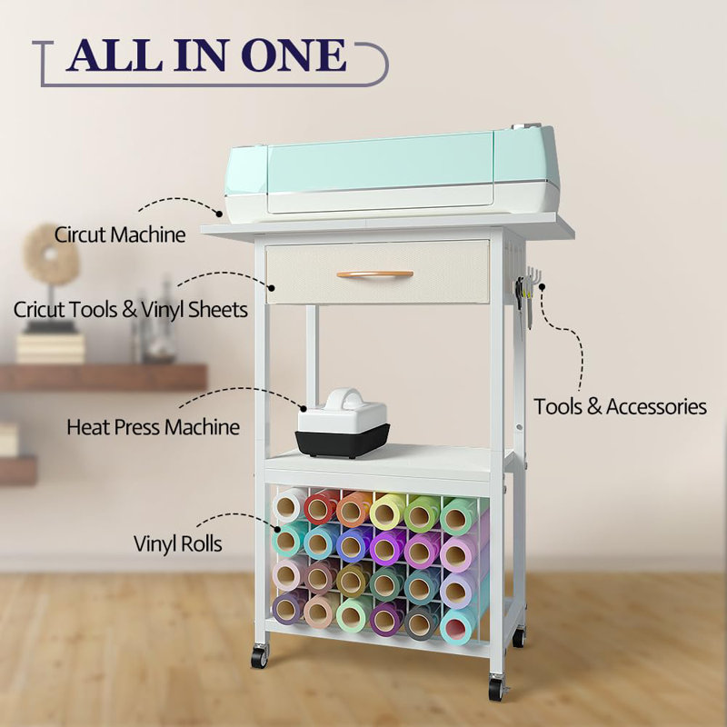 77cm H x 60cm W Utility Cart with Wheels