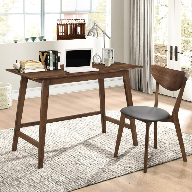2 bureaux et chaise au fini noyer - mobilier de bureau moderne de style Mid-Century