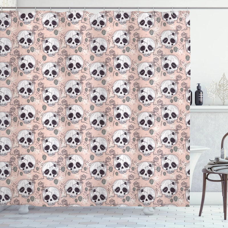 Shower Curtain with Hooks Included, 70" H x 69" W
