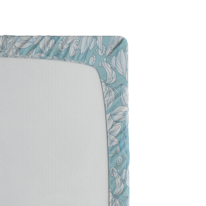 Microfiber Floral Fitted Sheet, Queen Fitted Sheet
