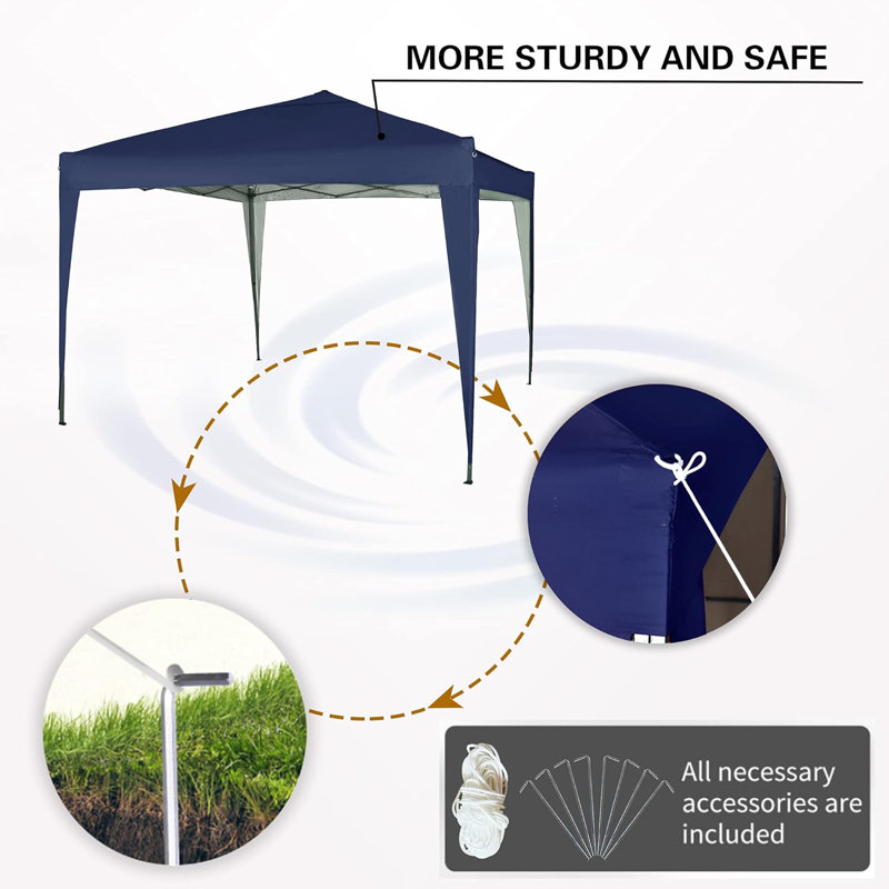 Janvey 2m x 2m Aluminium Pop-Up Gazebo, Blue
