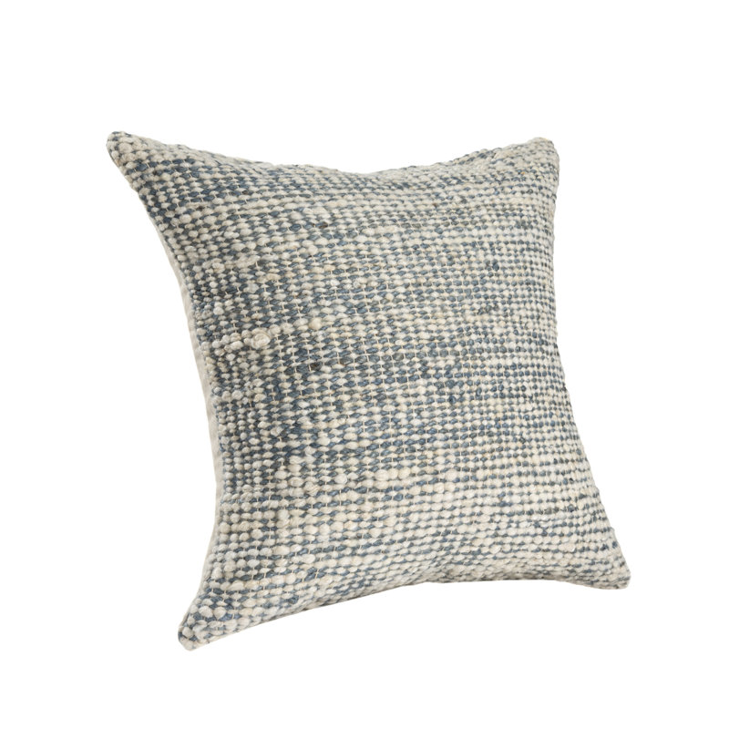 Housse de coussin Savanna Farmhouse, Bleu / Ivoire, Polyfill