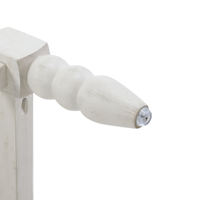 Tabouret de comptoir Carollyn, Blanc, Chenille-crème