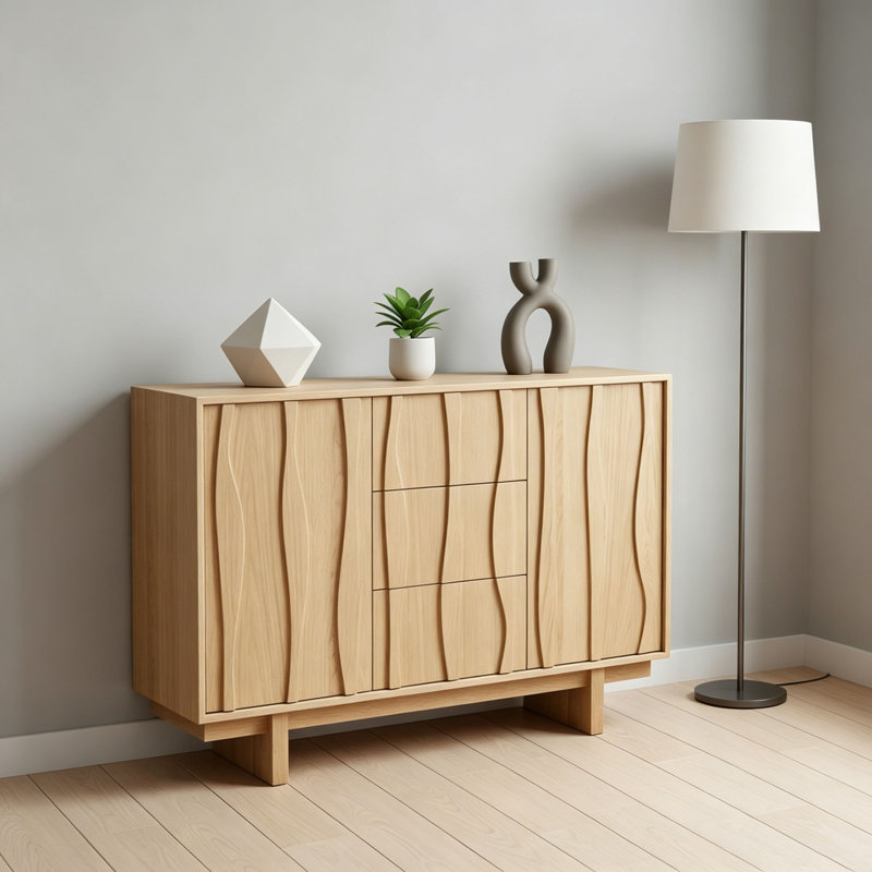 Buffet de rangement simple et multifonctionnel, H 33,46 po x l 47,24 po x P 15,74 po