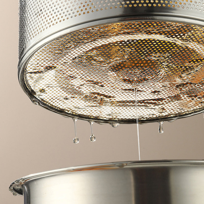 2,5 pte Ensemble de friteuses non revêtues en acier inoxydable 304 avec couvercle en verre, panier et pince