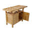 Établi 55 po en bois d'acacia avec 3 tiroirs