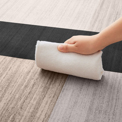 Abstract Machine Printed Shag Area Rug