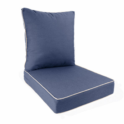 Sunbrella Outdoor Lounge Chair Cushion 2 Piece Set Back & Seat Cushion by Austin Horn Classics
