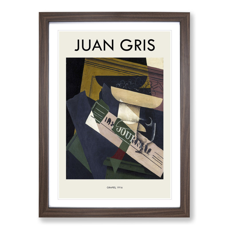 Journal by Juan Gris - Picture Frame Art Prints, Walnut Framed Framed, 36cm H x 27cm W x 2cm D