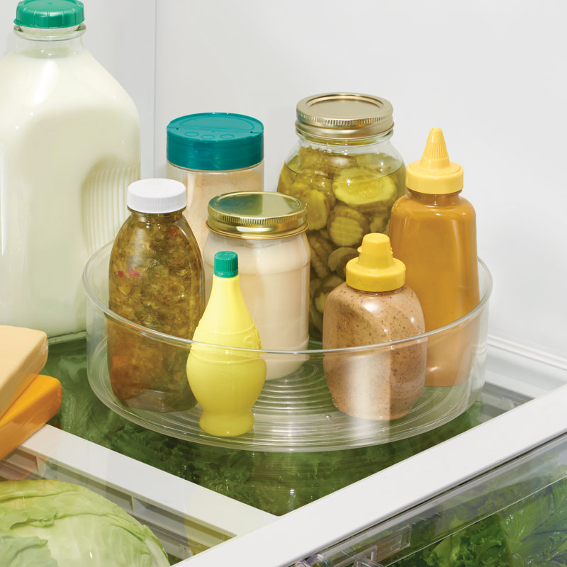 Organisateur en plastique 11,5 pouces pour la cuisine - plateau tournant pour armoire, comptoir ou garde-manger