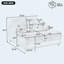 Canapé méridienne moderne 65,25 po Cloud-129598862