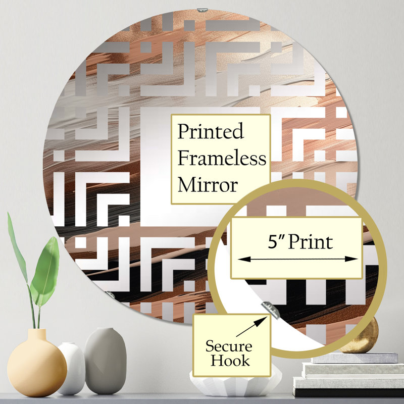 Brodea - Miroir mural carré, 23,6 po x 23,6 po