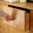 Copper Handle Floor Standing Buffet Table