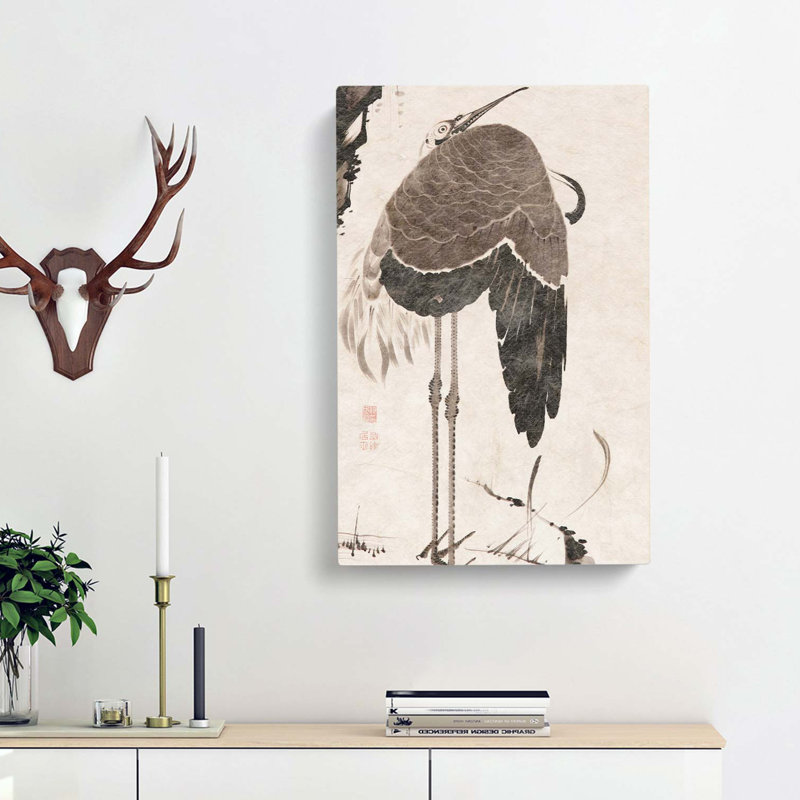 Crane by Ito Jakuchu - Wrapped Canvas, 50cm H x 35cm W x 3cm D