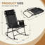 Chaise berçante d'extérieur pliable en acier-96872337