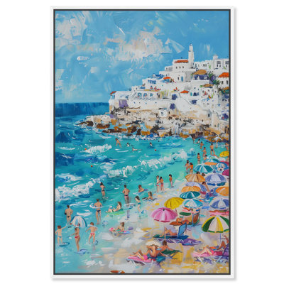 Art mural moderne sur la plage grecque par Art Remedy