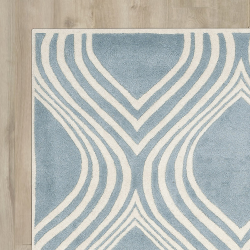Deedie Hand Tufted Wool Geometric Rug, Runner 2'3" x 7'