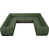 Tissu chenille vert