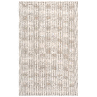 Laine tissée à la main Wafah Natura Coton Tapis d'intérieur recyclé P.E.T
