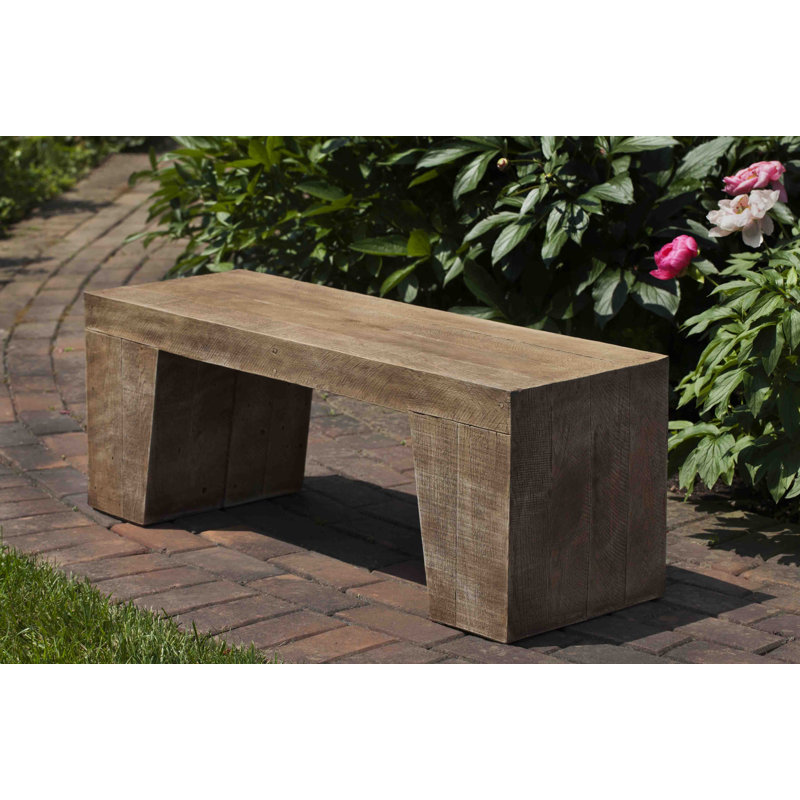 Banc de jardin en pierre composite Barn Board, Pietra Vecchia