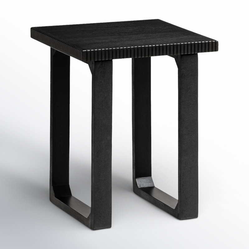 Tables de bout en bois massif Urbana, Noir