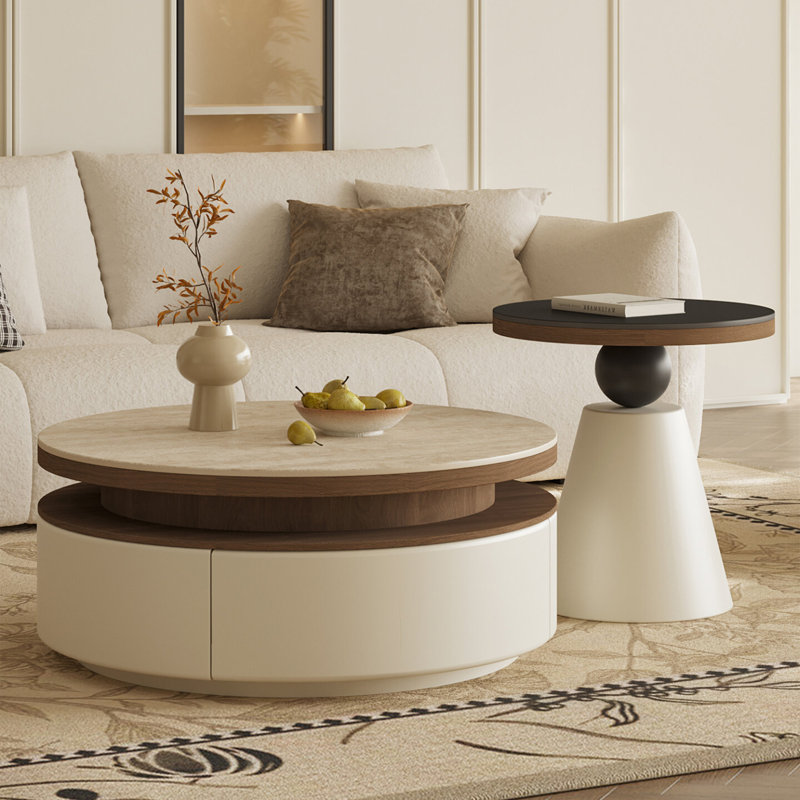Table basse Zen, Noir / Blanc