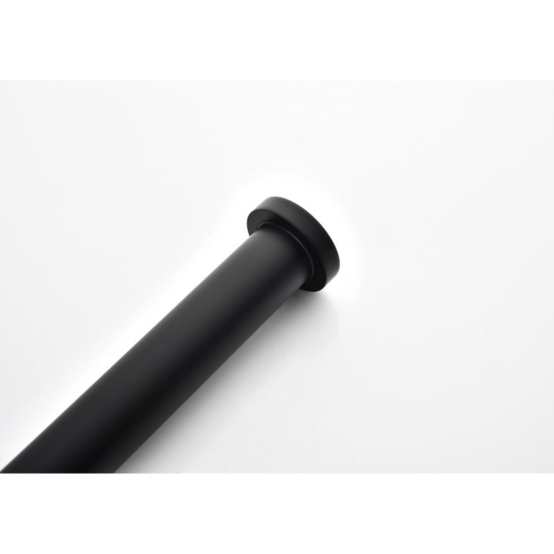 6 Wall Mount Bathroom Towel Rack - Stainless Steel, Matte Black, Modern Design, Smooth Edges, , Quick Install For Different Rooms Steel Mount, Fashionable Edge Protection, Corrosion Resistance,