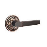Milano Flat Privacy (Bed & Bath) Door Lever with Round Rosette