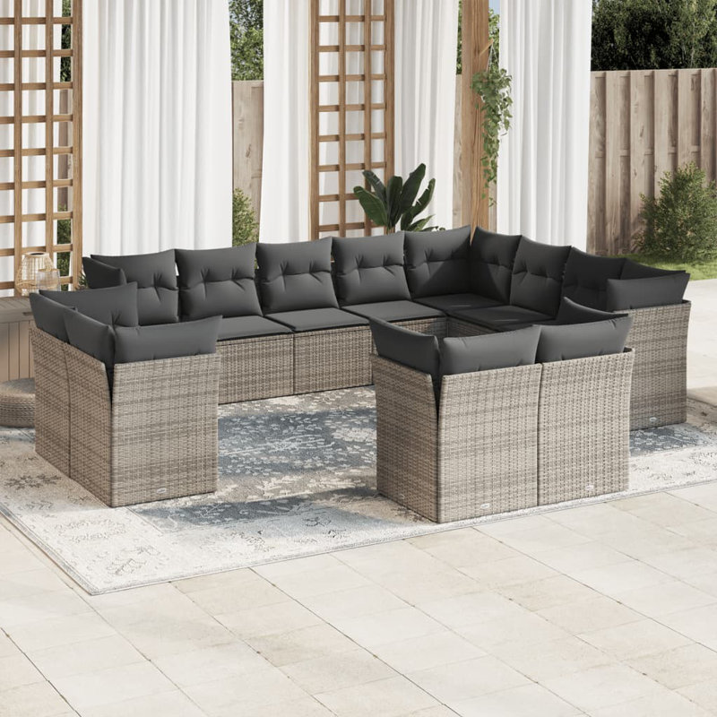 Vidaxl Garden Sofa Set Grey