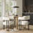 Haskett Upholstered Dining Armchair with metal legs-113257062