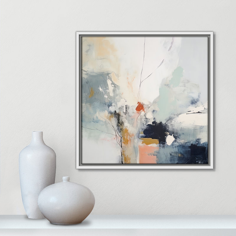 «Ethereal Blue Beats II» par Irena Orlov, 17.5'' W x 17.5'' H, Toile avec cadre, Flotteur blanc