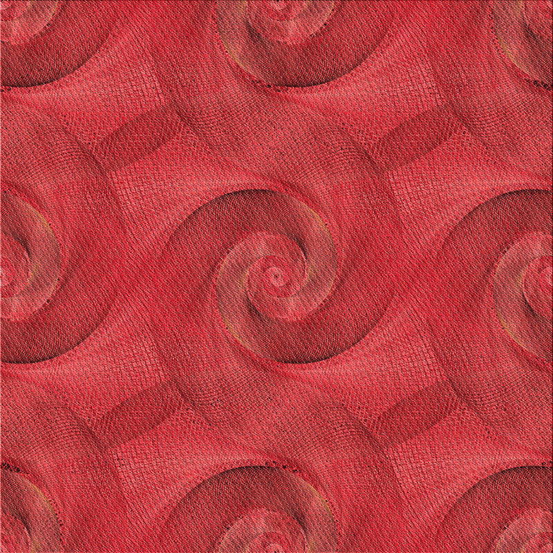 Tapis décoratif rouge à motif abstrait, Carré 5 pi