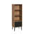 Bookcase With Door, Natural Walnut Finish