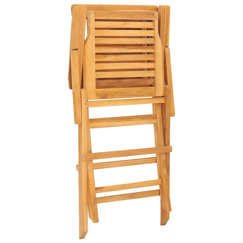 Chaise de terrasse pliante en teck Stephfan